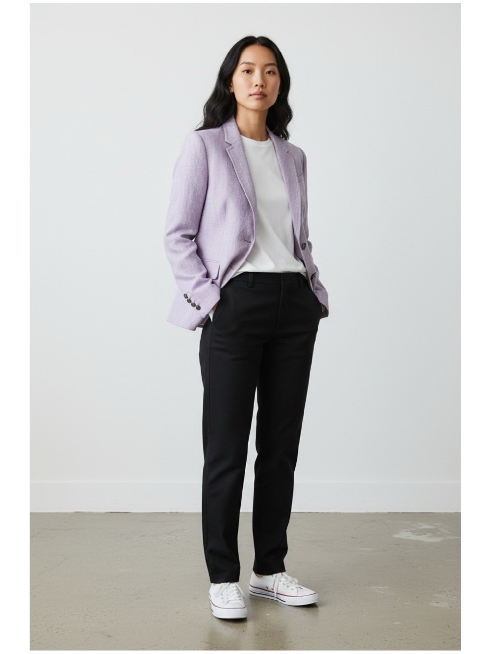 Banana Republic Women’s Sz 12 Purple Herringbone Blazer Wool Chevron Academy